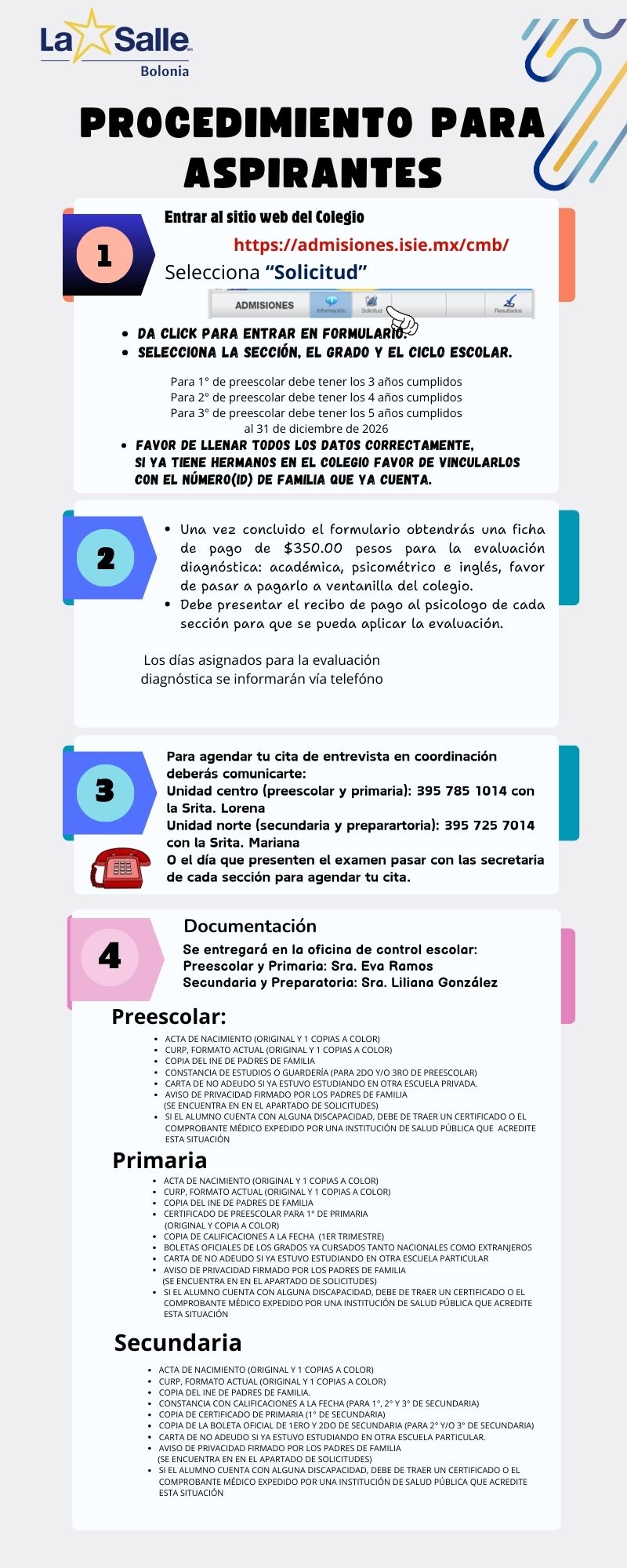 ADMISIONES 2026 - 2027